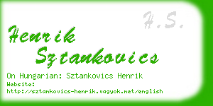 henrik sztankovics business card